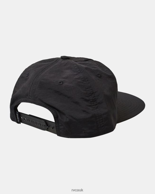 black Ground Cover Snapback Hat Men L888X248 RVCA Accessories
