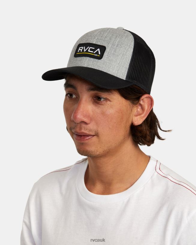 heather grey/black Ticket Trucker III Hat Men L888X604 RVCA Accessories