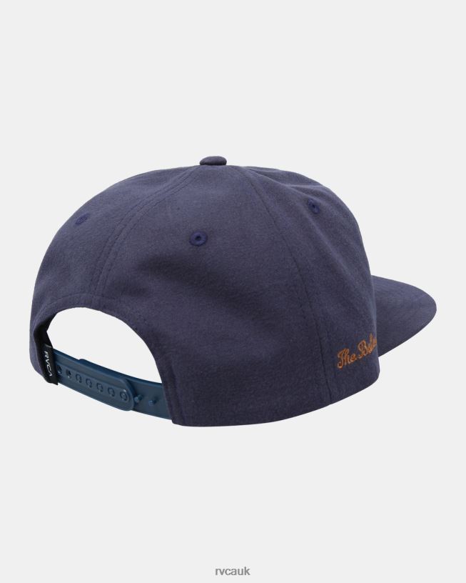 navy Letterman Snapback Hat Men L888X540 RVCA Accessories