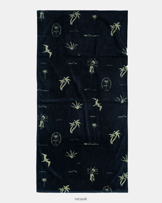 black Hula Hands Towel Men L888X585 RVCA Accessories