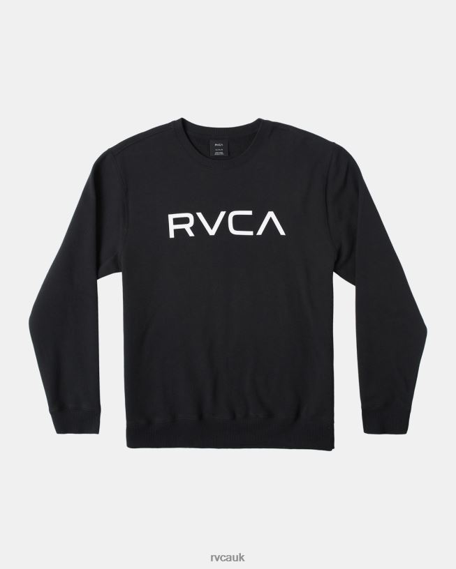 black Big Crewneck Sweatshirt Men L888X834 RVCA Clothing