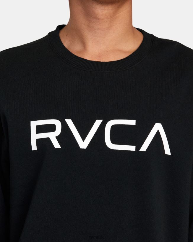 black Big Crewneck Sweatshirt Men L888X834 RVCA Clothing