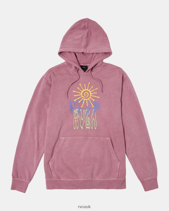 lavender Sun Worship Hoodie Men L888X1022 RVCA Clothing
