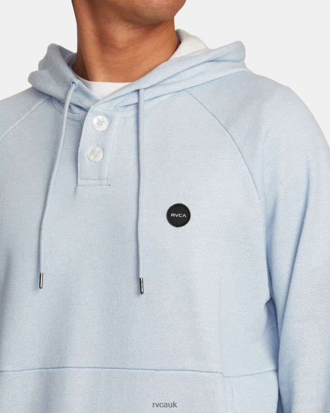 powder blue Port Hoodie Men L888X377 RVCA Clothing