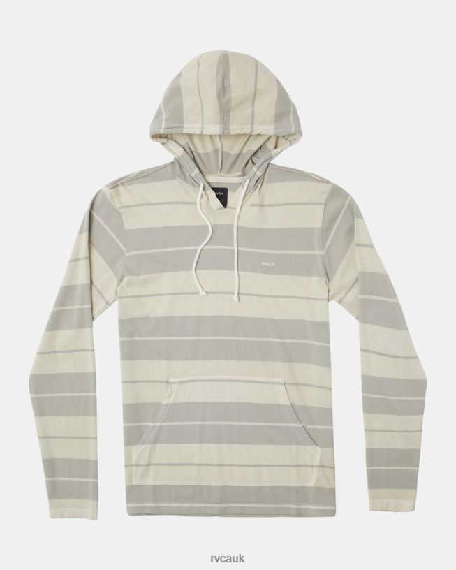 silver bleach PTC Stripe Hoodie Men L888X186 RVCA Clothing