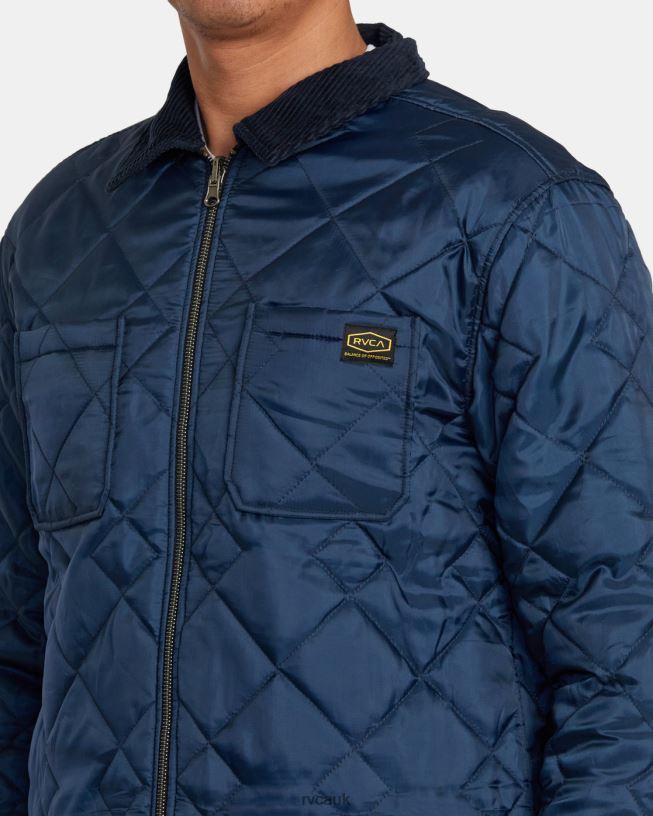 navy Dayshift Flannel Reversible Overshirt Men L888X561 RVCA Clothing