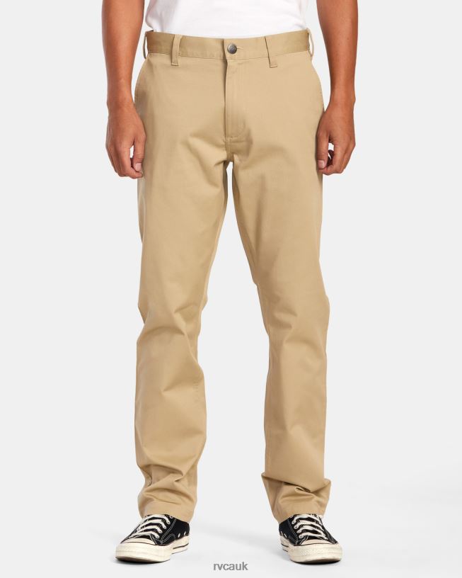 khaki Weekend Stretch Chino Pants Men L888X701 RVCA Clothing