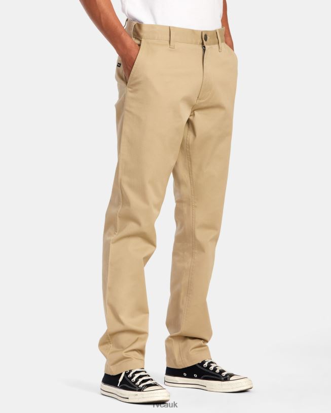 khaki Weekend Stretch Chino Pants Men L888X701 RVCA Clothing