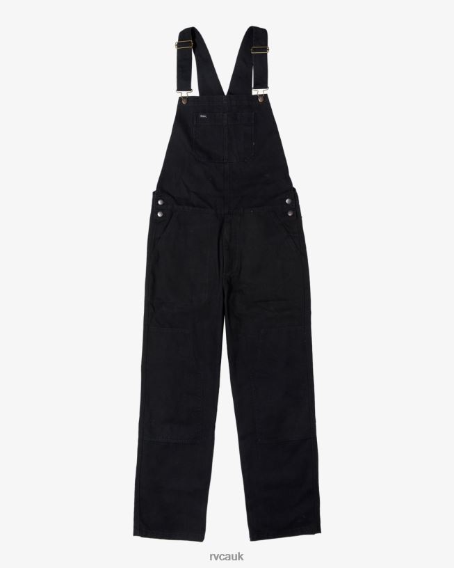 rvca black Chainmail Relaxed Fit Overalls Men L888X894 RVCA Clothing