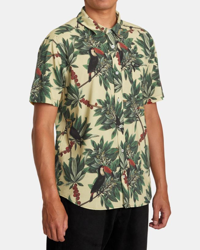 banana Pandemonium Short Sleeve Shirt Men L888X281 RVCA Clothing