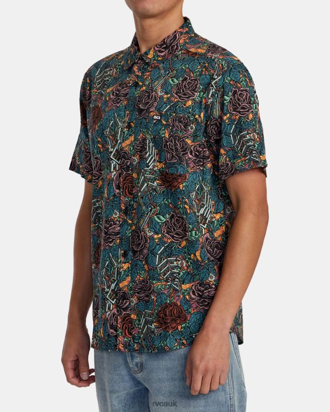 multi Martin Ander Short Sleeve Shirt Men L888X287 RVCA Clothing