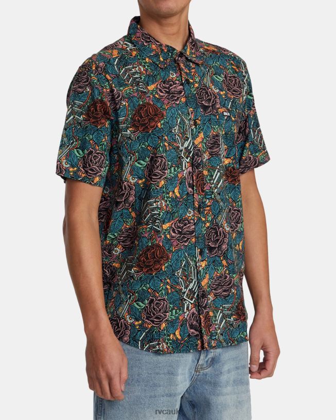 multi Martin Ander Short Sleeve Shirt Men L888X287 RVCA Clothing