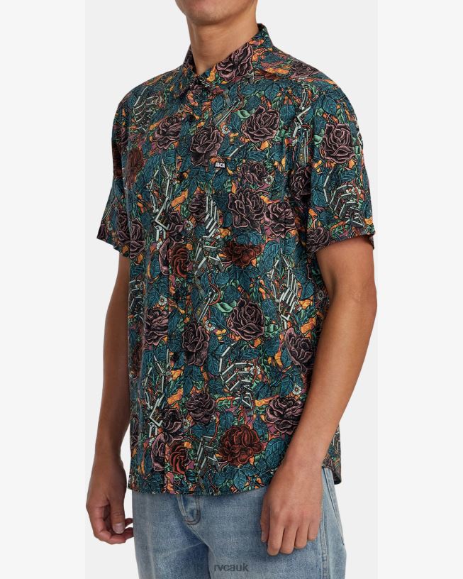 multi Martin Ander Short Sleeve Shirt Men L888X287 RVCA Clothing