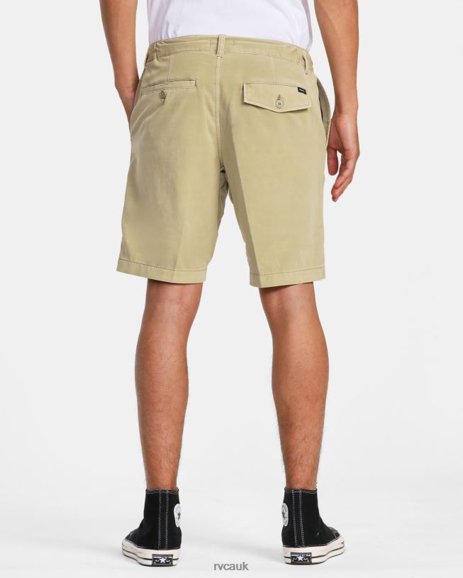khaki All Time Coastal Rinsed Hybrid 19 Shorts Men L888X902 RVCA Clothing