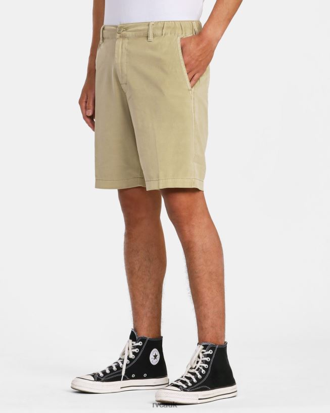khaki All Time Coastal Rinsed Hybrid 19 Shorts Men L888X902 RVCA Clothing