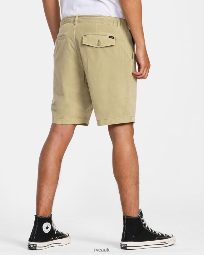 khaki All Time Coastal Rinsed Hybrid 19 Shorts Men L888X902 RVCA Clothing