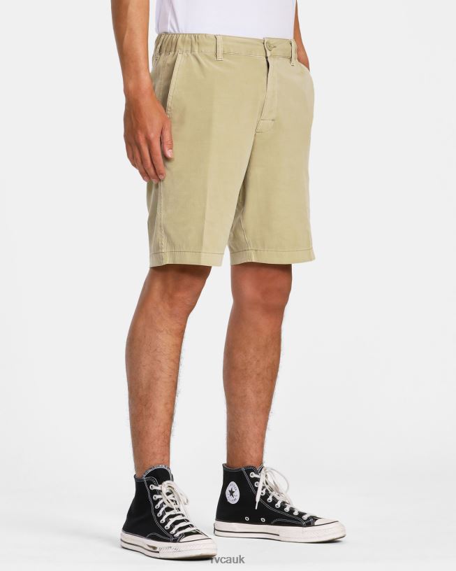 khaki All Time Coastal Rinsed Hybrid 19 Shorts Men L888X902 RVCA Clothing