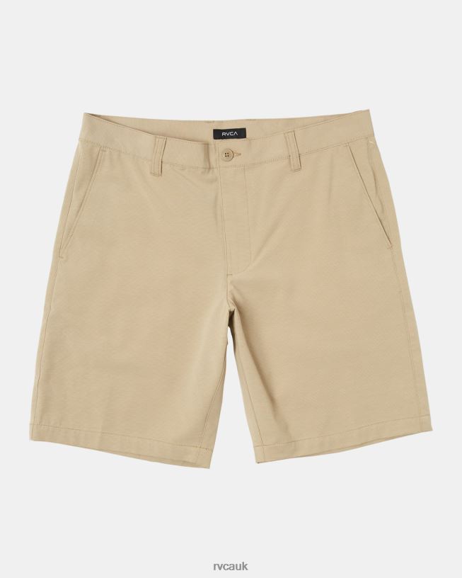 khaki All Time Coastal Rinsed Hybrid 19 Shorts Men L888X902 RVCA Clothing