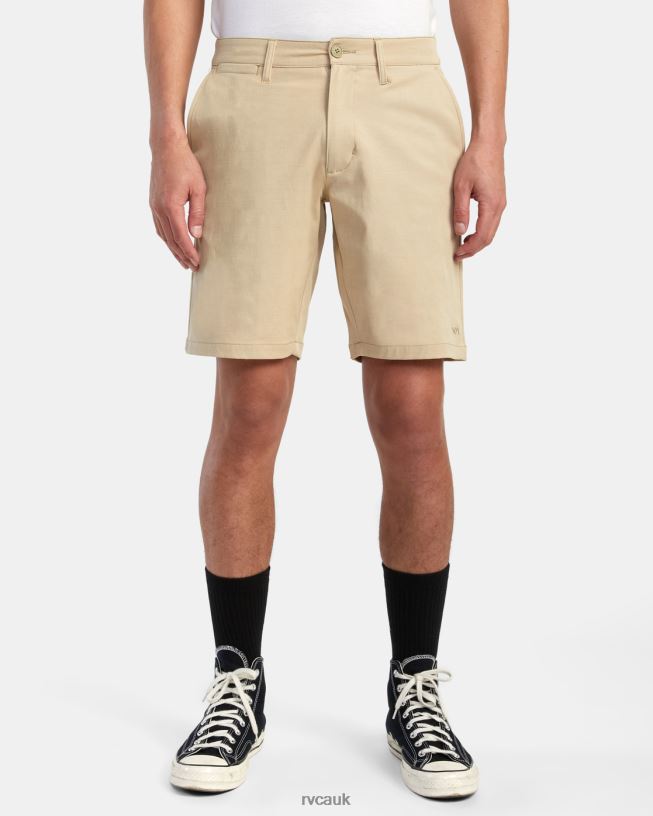 khaki Back In Hybrid 19 Shorts Men L888X721 RVCA Clothing