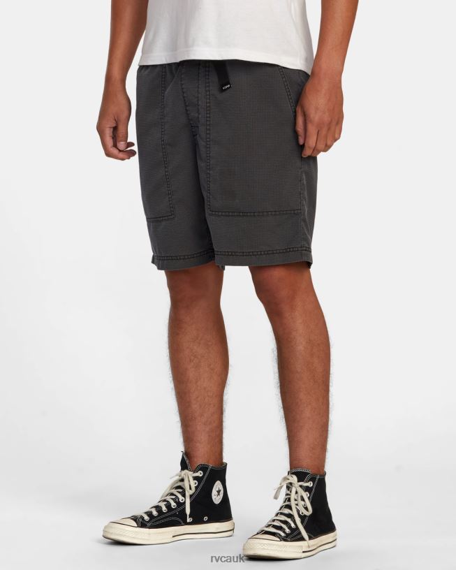 rvca black Civic City Elastic Waist Shorts Men L888X399 RVCA Clothing