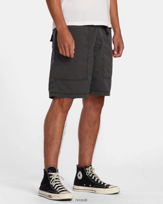 rvca black Civic City Elastic Waist Shorts Men L888X399 RVCA Clothing