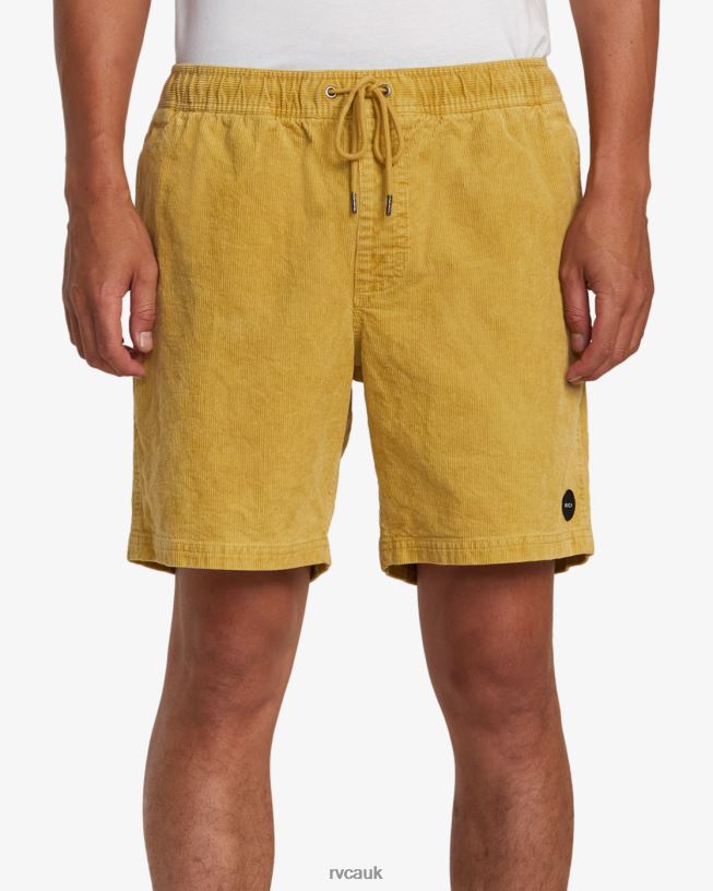 southern moss Escape Elastic Waist Corduroy Shorts 17 Men L888X921 RVCA Clothing