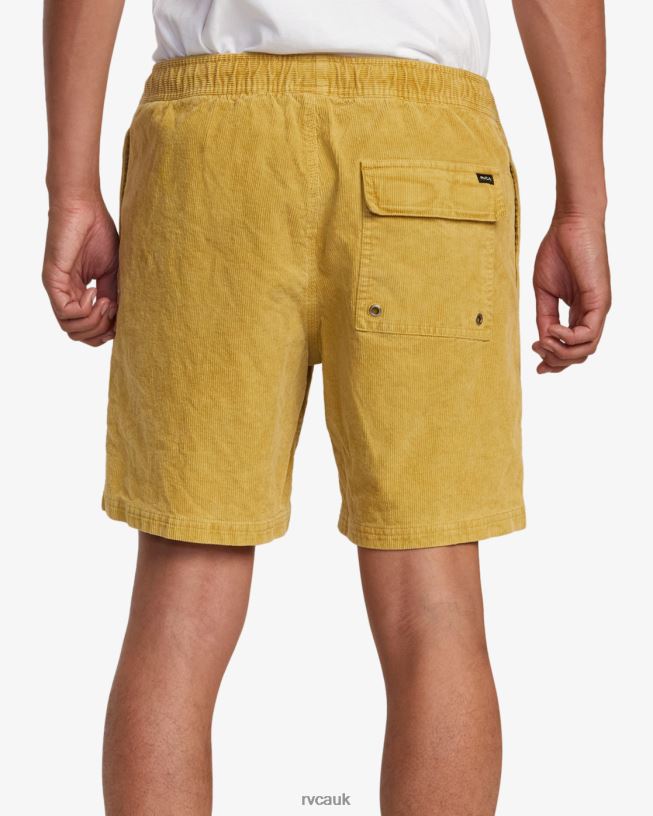 southern moss Escape Elastic Waist Corduroy Shorts 17 Men L888X921 RVCA Clothing