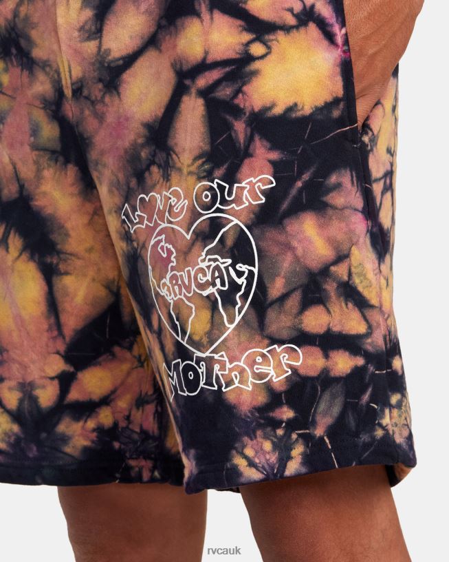 tie dye Freaktopia Love Your Mother Sweat Shorts Men L888X1071 RVCA Clothing