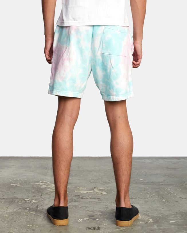 white tie dye x Jesse Lortz Elastic Shorts Men L888X1066 RVCA Clothing