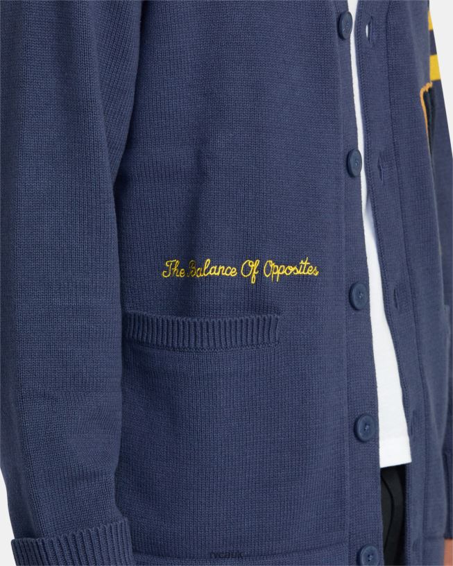 moody blue Letterman Sweater Men L888X531 RVCA Clothing