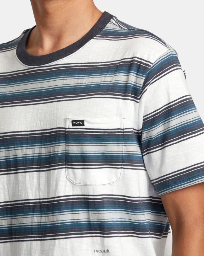 antique white Polanco Stripe Tee Men L888X64 RVCA Clothing