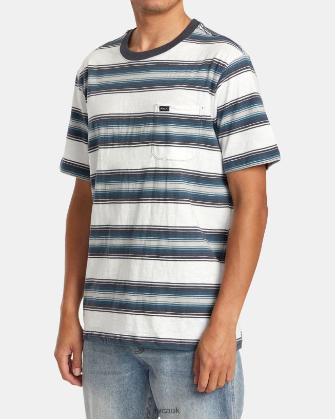 antique white Polanco Stripe Tee Men L888X64 RVCA Clothing