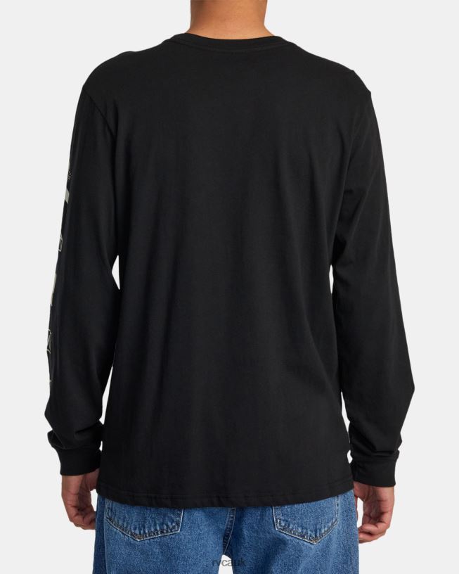 black Infografik Long Sleeve Tee Men L888X258 RVCA Clothing
