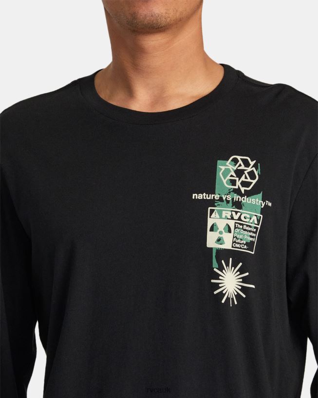 black Infografik Long Sleeve Tee Men L888X258 RVCA Clothing