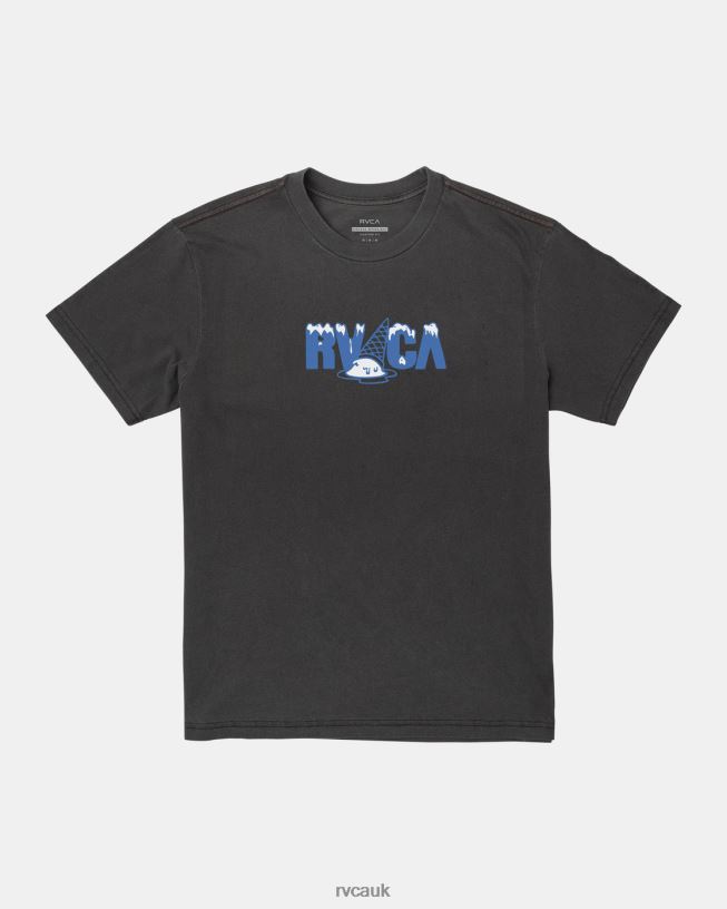 black Melted T-Shirt Men L888X537 RVCA Clothing