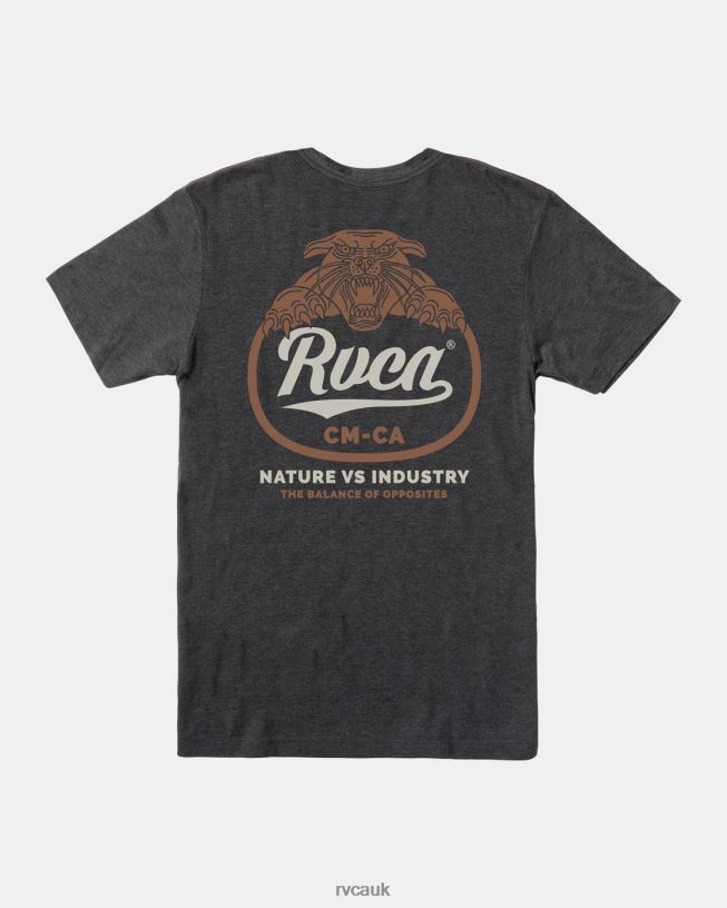 black Pantero T-Shirt Men L888X387 RVCA Clothing