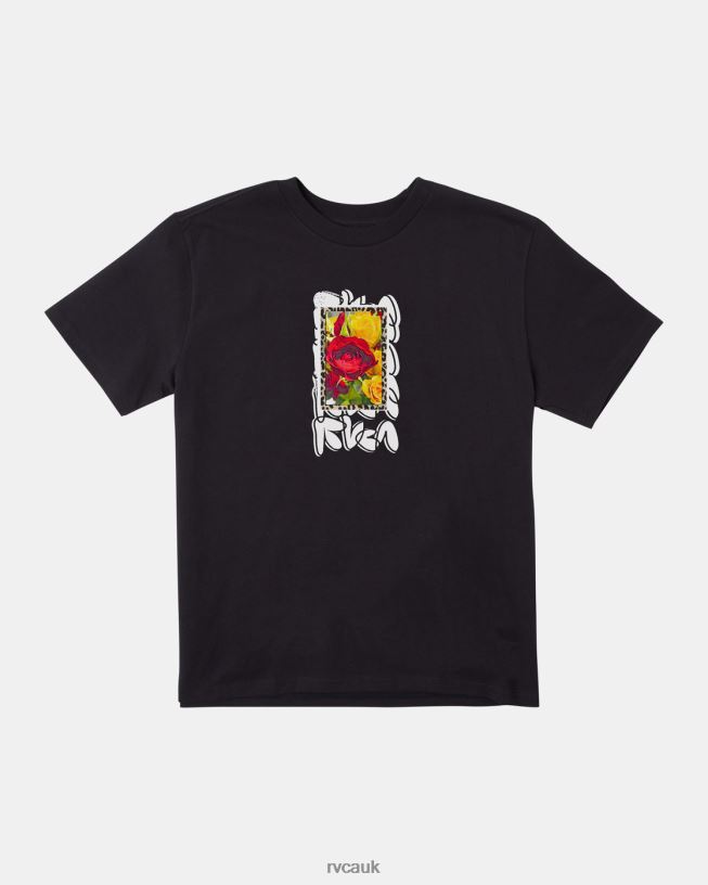 black Rose Water T-Shirt Men L888X456 RVCA Clothing