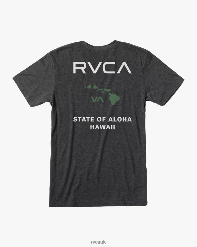 black/green State Of Aloha Tee Men L888X702 RVCA Clothing
