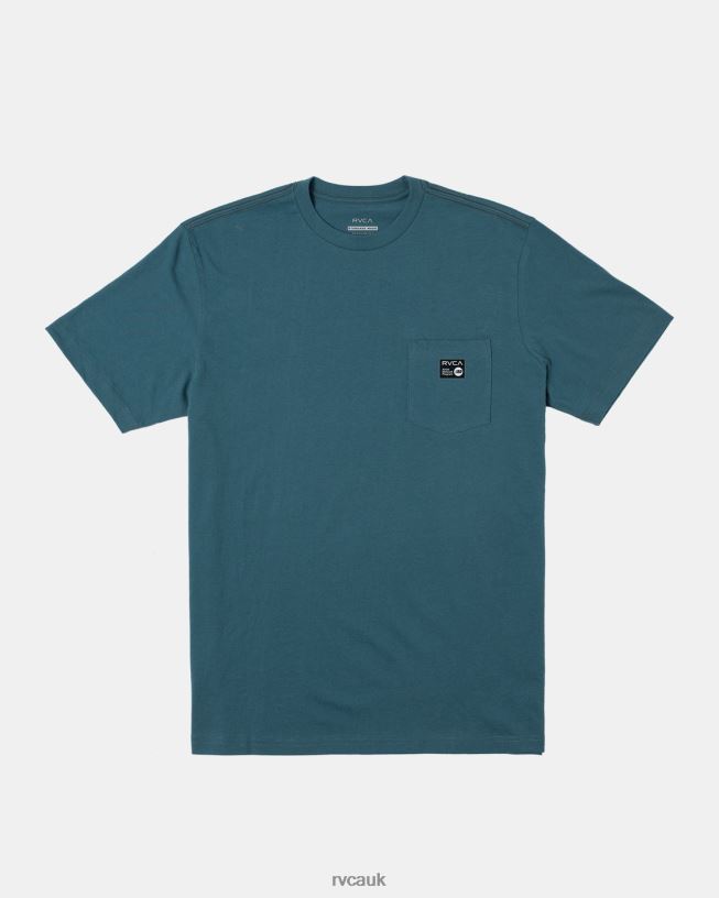 duck blue ANP Pocket T-Shirt Men L888X901 RVCA Clothing