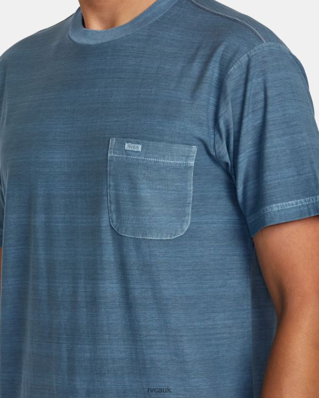 industrial blue PTC Stripe T-Shirt Men L888X411 RVCA Clothing