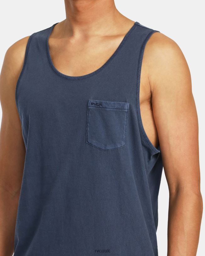 moody blue PTC Pigment Tank T-Shirt Men L888X673 RVCA Clothing