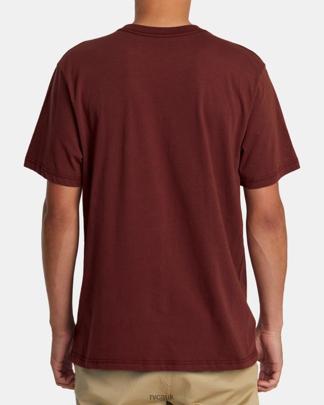 oxblood red Motors Tee Men L888X4 RVCA Clothing