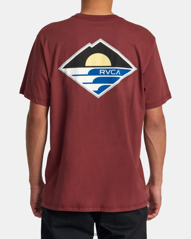 oxblood red Sunswell Tee Men L888X56 RVCA Clothing