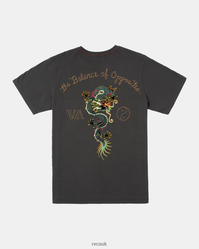 pirate black Neon Dragon Tee Men L888X67 RVCA Clothing