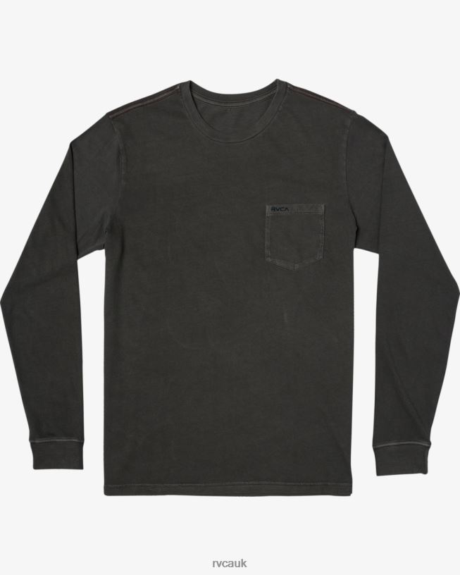 pirate black PTC Pigment Long Sleeve TEE Men L888X920 RVCA Clothing