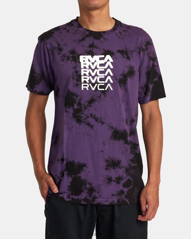 purple tie dye Degen Tee Men L888X22 RVCA Clothing