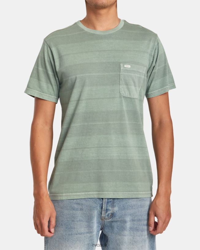 spinach PTC Stripe T-Shirt Men L888X182 RVCA Clothing