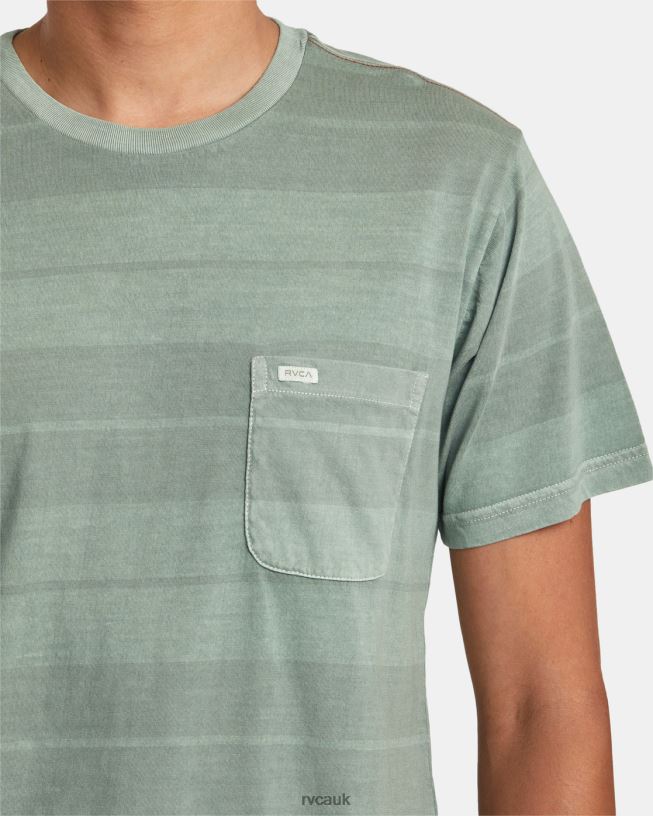 spinach PTC Stripe T-Shirt Men L888X182 RVCA Clothing