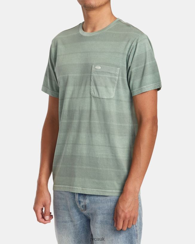 spinach PTC Stripe T-Shirt Men L888X182 RVCA Clothing
