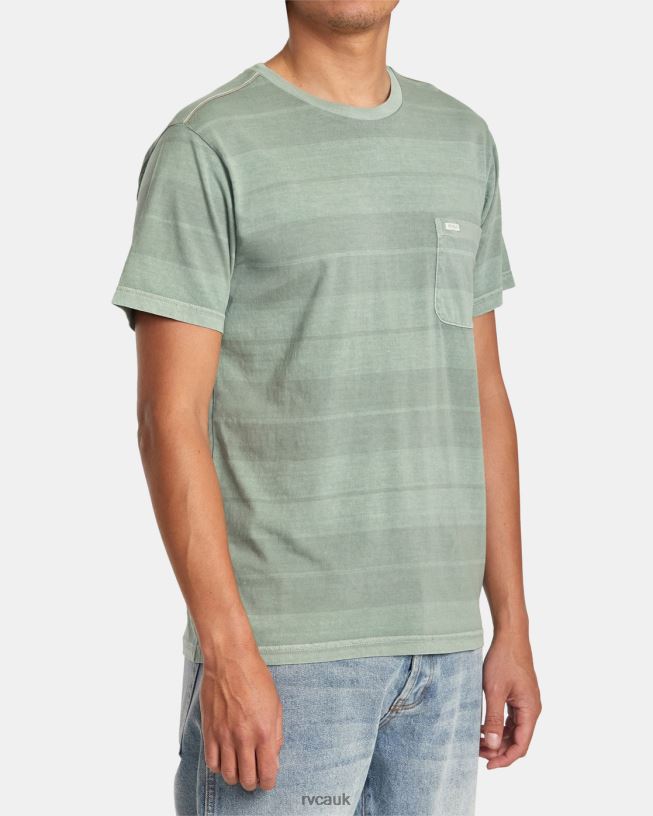 spinach PTC Stripe T-Shirt Men L888X182 RVCA Clothing